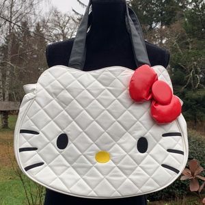 Loungefly Hello Kitty White Quilted Face Bag